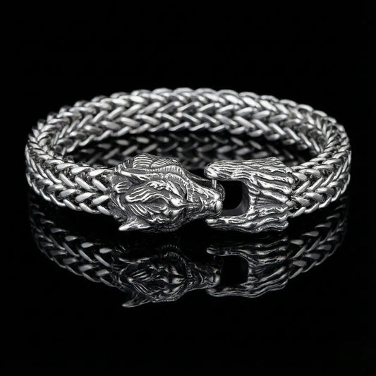 Wolf Head Chain Bracelet