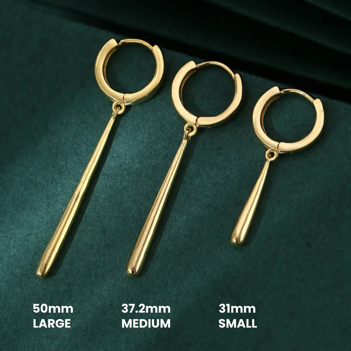 Zoro Earrings Sterling Silver Gold Small Medium Large Size Details