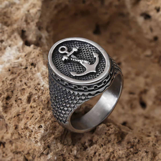 Anchor Signet Ring - Xenos Jewelry