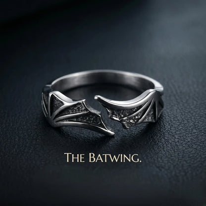 Bat Wing Ring Hero Shot Premium Stainless Steel Whimsigoth Accessories