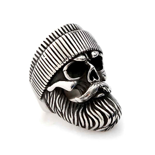Beard Skull Ring - Xenos Jewelry