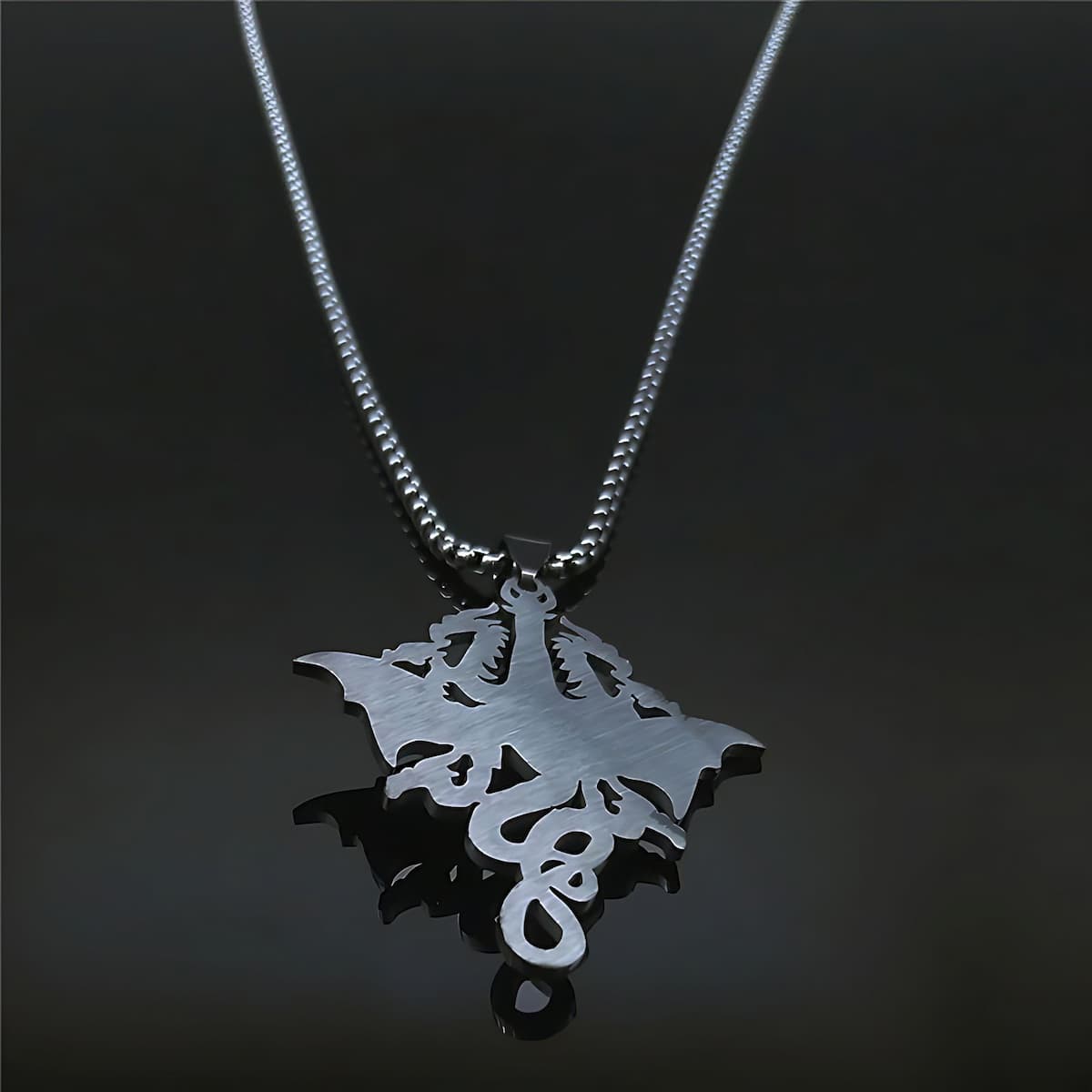 Black Dragon Necklace - Xenos Jewelry