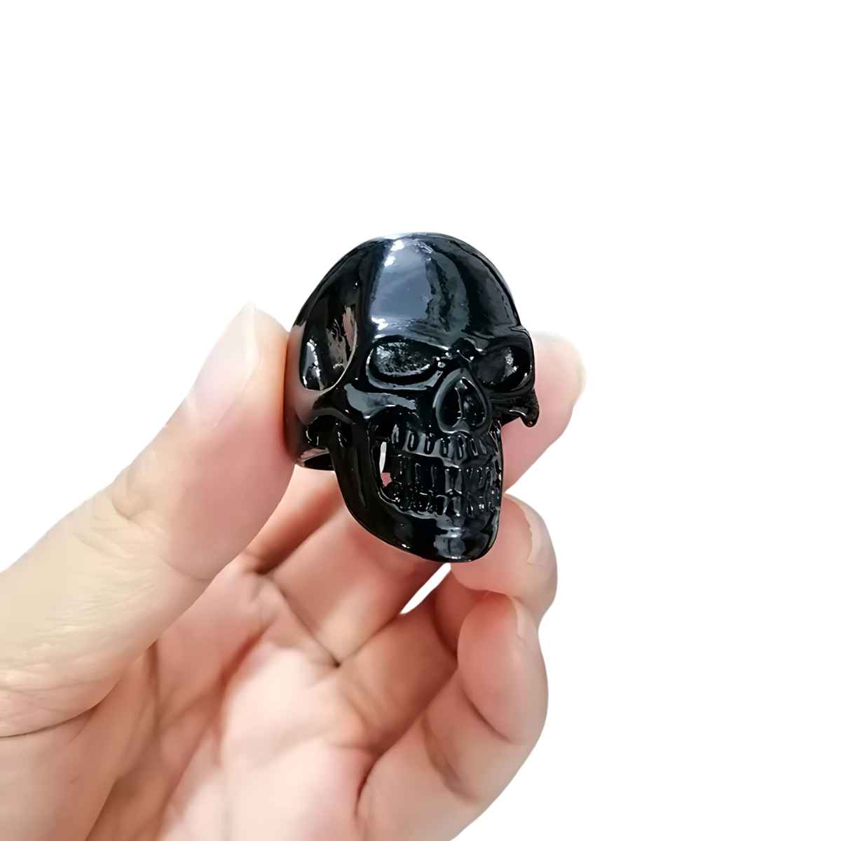 Black Gothic Skull Ring - Xenos Jewelry