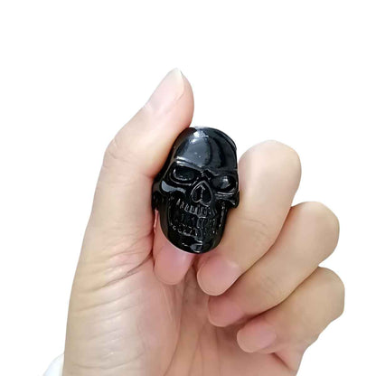 Black Gothic Skull Ring - Xenos Jewelry