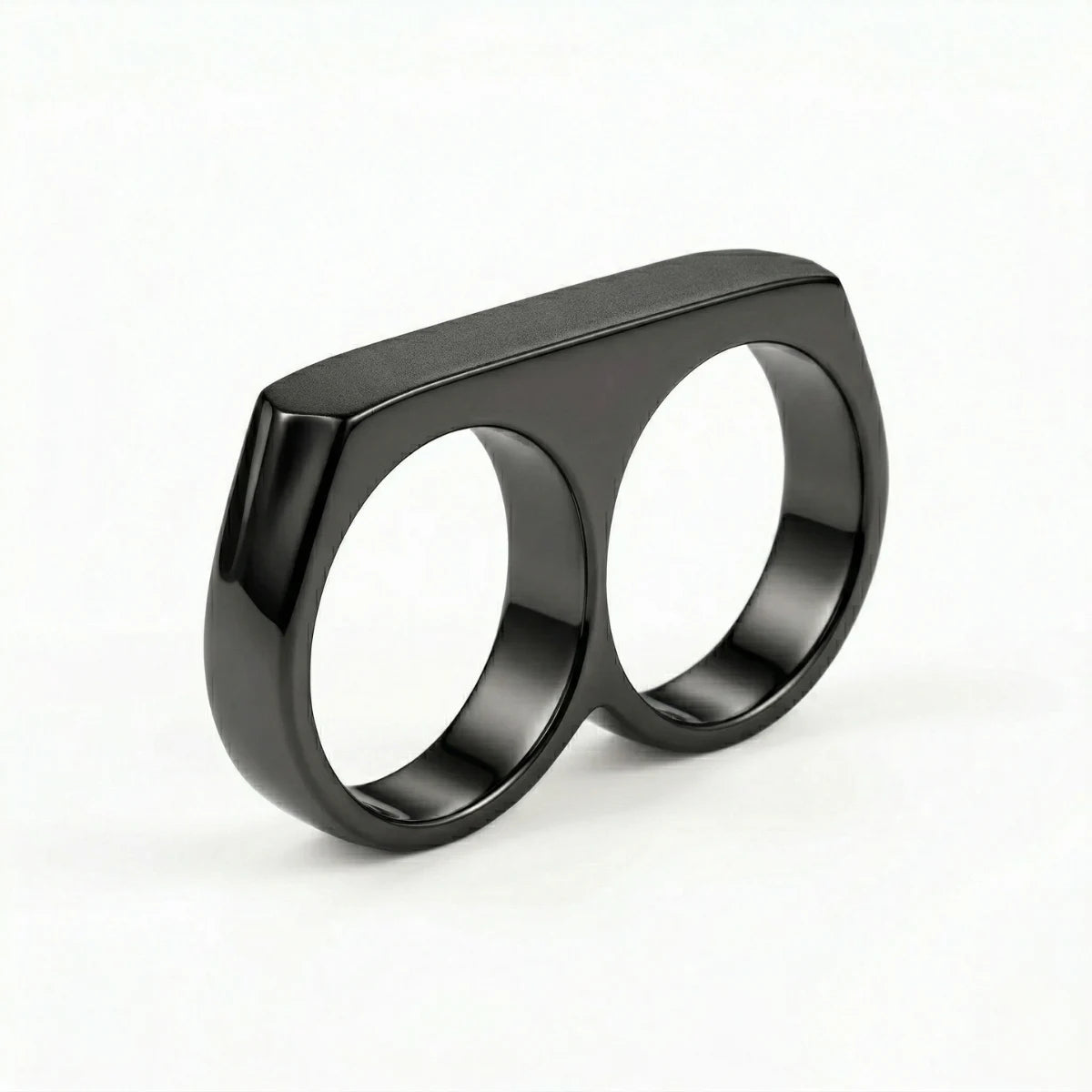 Black Men‘s Two Finger Ring