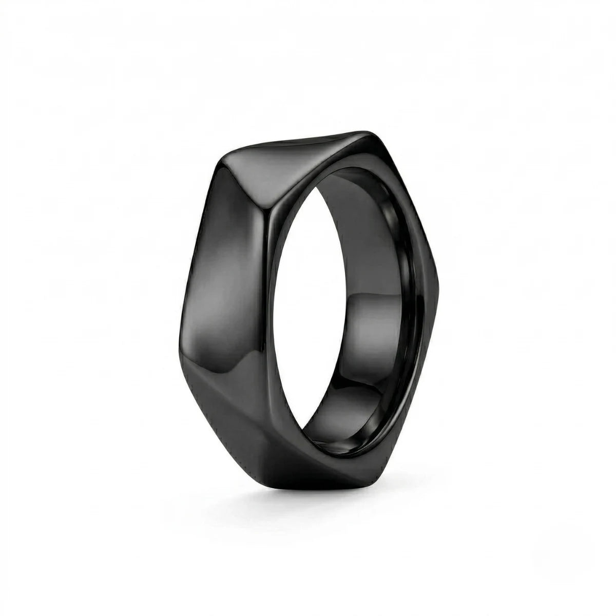 Black Pentagon Ring