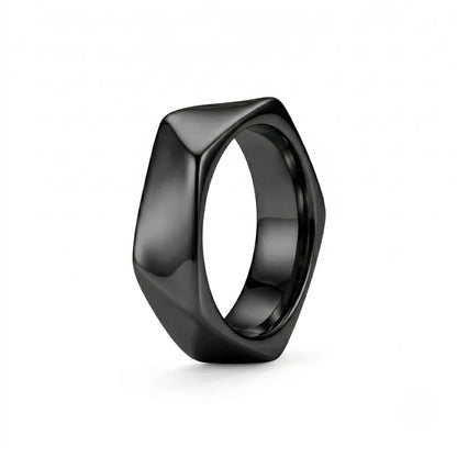 Black Pentagon Ring