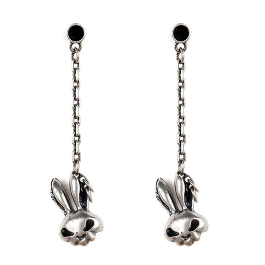 Bunny Skull Drop Earrings - Xenos Jewelry