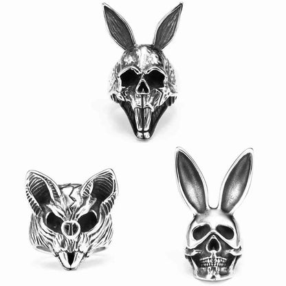 Bunny Skull Ring - Xenos Jewelry