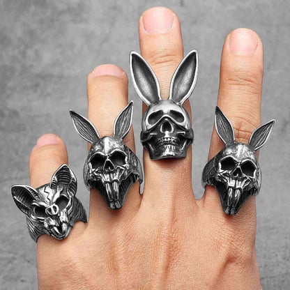 Bunny Skull Ring - Xenos Jewelry