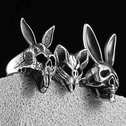 Bunny Skull Ring - Xenos Jewelry