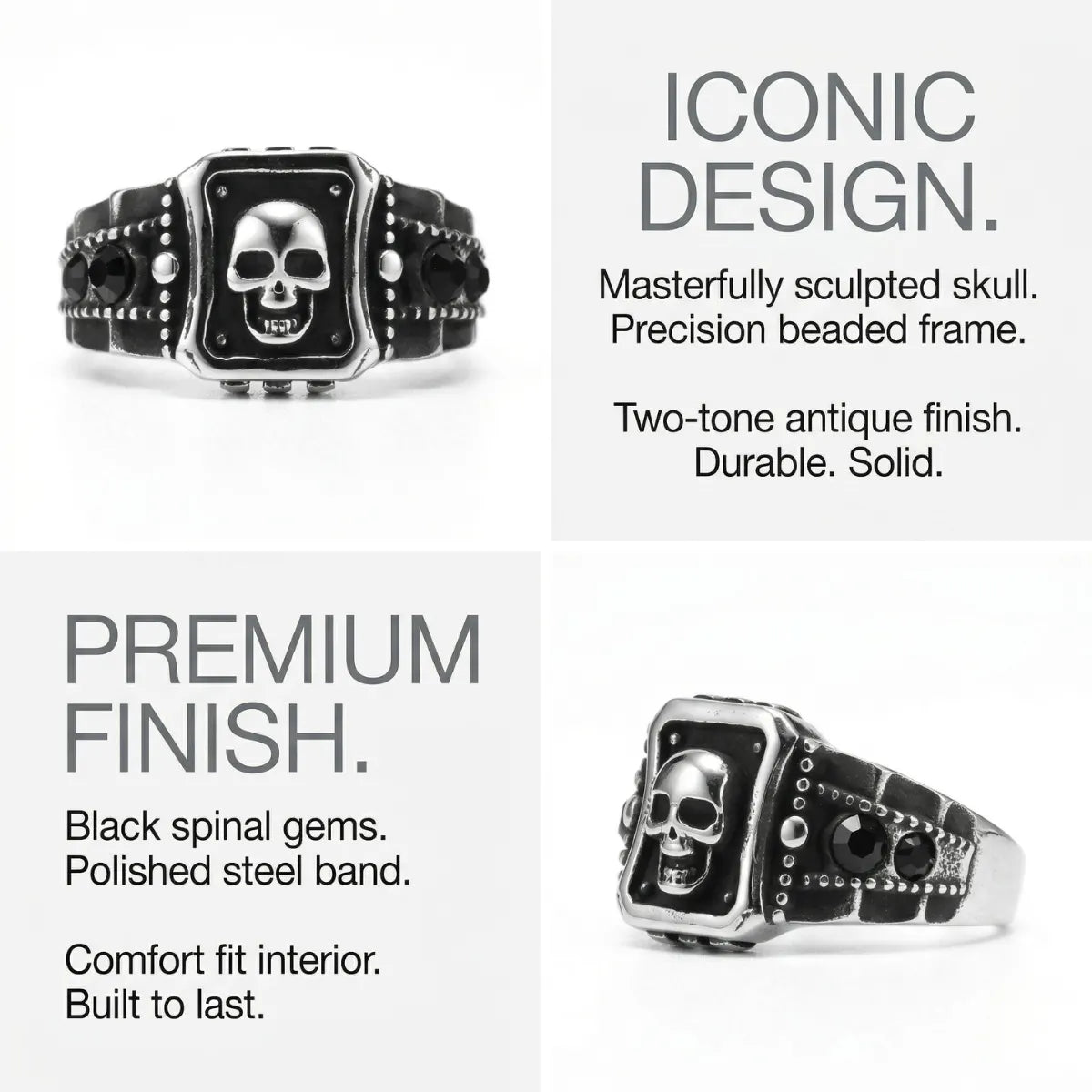 Catacombs Skull Ring Iconic Design Premium Finish Features