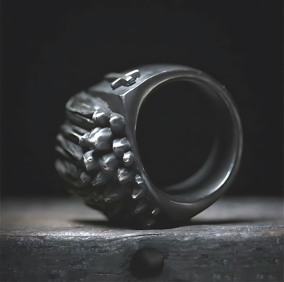 Cloaked Cult Cross Gothic Ring - Xenos Jewelry