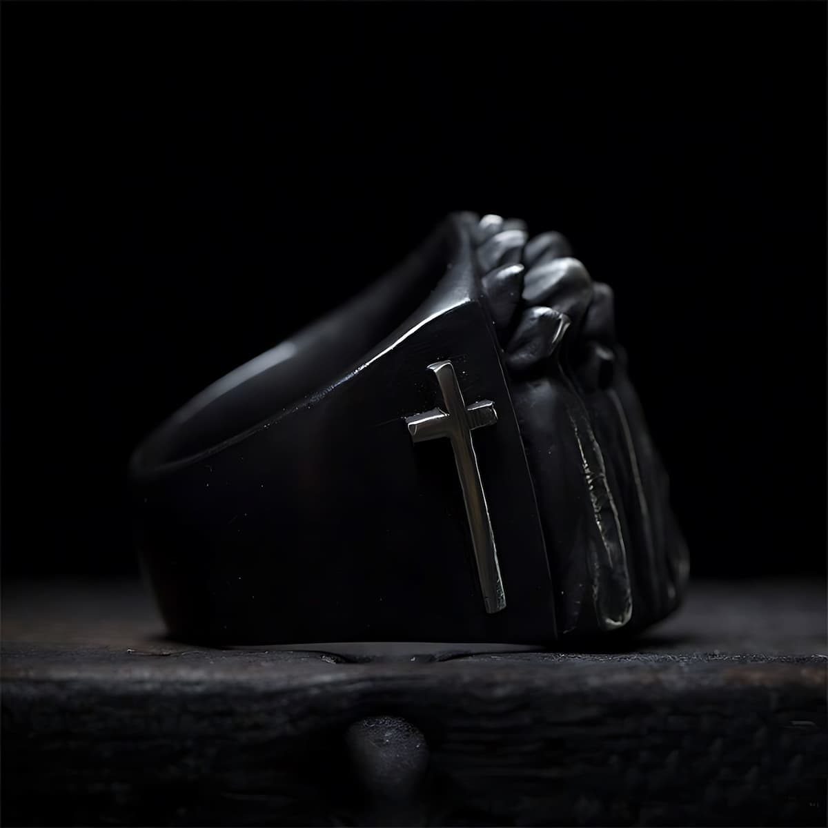 Cloaked Cult Cross Gothic Ring - Xenos Jewelry