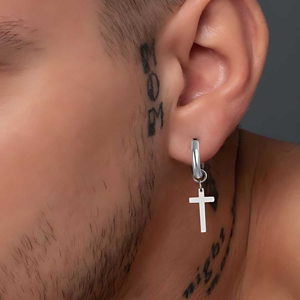 Dangling Cross Earrings for Mens - Xenos Jewelry