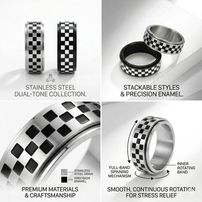 Design details of Checkered Spinner Band showing stress relief rotation