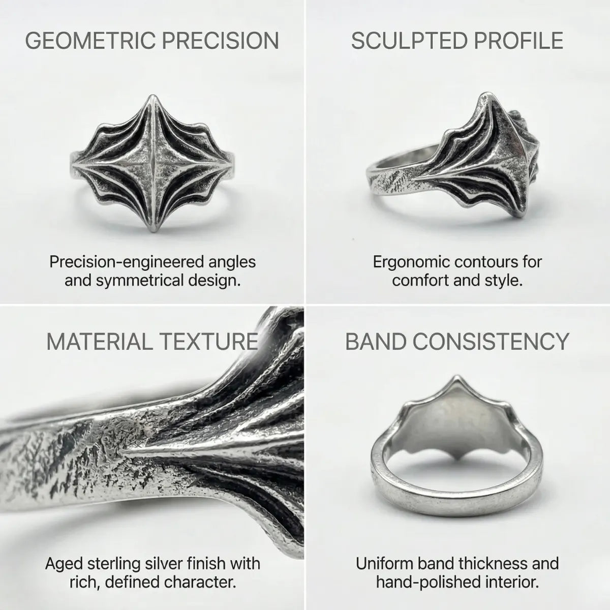 Design details of Four Point Cross Ring showing geometric precision