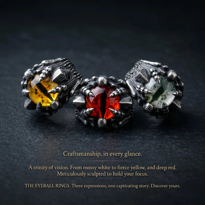 Dragon Eye Rings Collection Red Yellow White Alternative Monster Jewelry