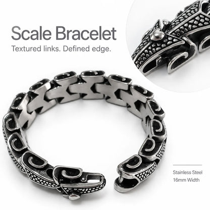 Dragon Scale Bracelet Stainless Steel Detail