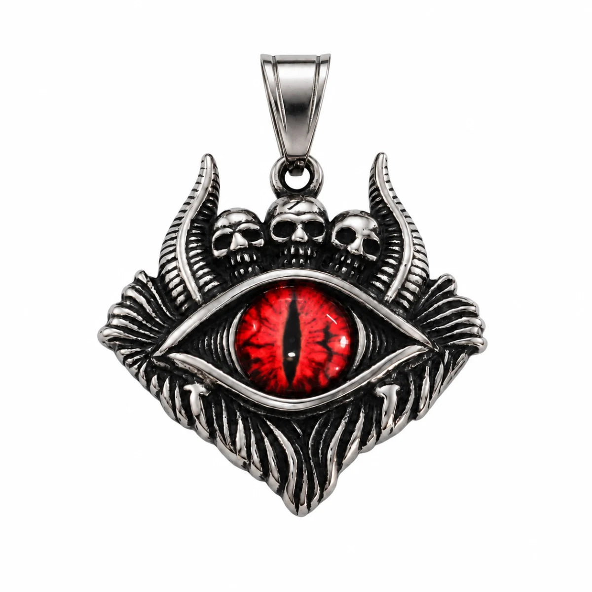 Evil Eye Skull Pendant Red Pendant Only
