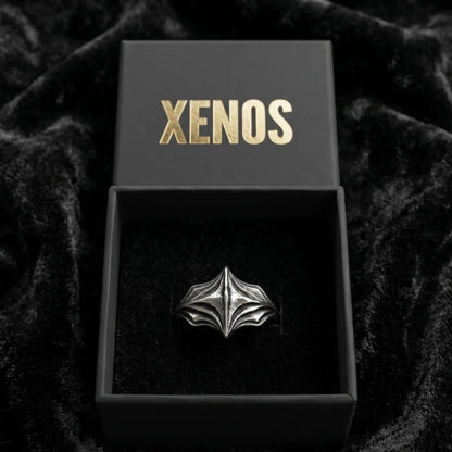 Silver Four Point Cross Ring Xenos Gift Box