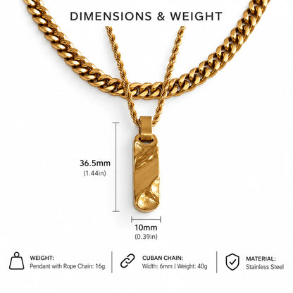 gold textured bar necklace dimensions and weight