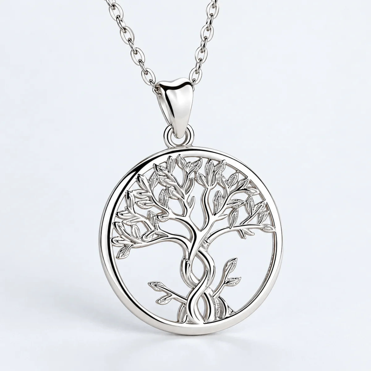 infinity tree of life necklace infinity symbol pendant detail