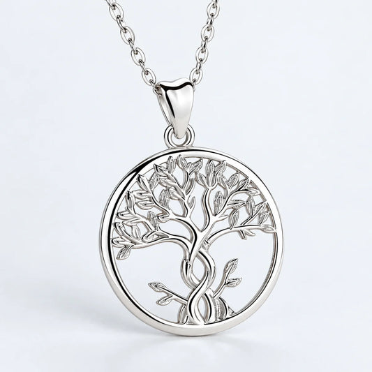 infinity tree of life necklace infinity symbol pendant detail