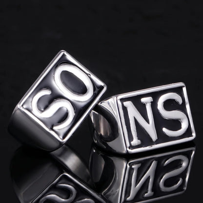 Jax Sons Ring Classic Silver SO NS Set Premium Stainless Steel