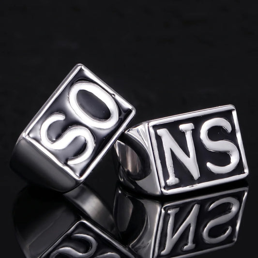 Jax Sons Ring Classic Silver SO NS Set Premium Stainless Steel