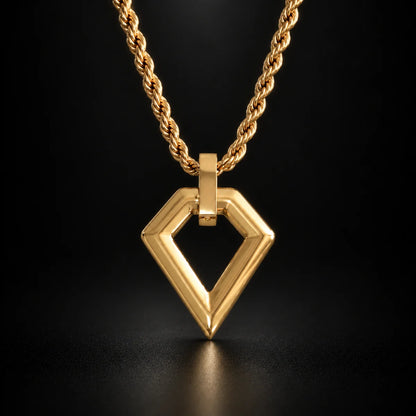 kite shape pendant necklace black background hero