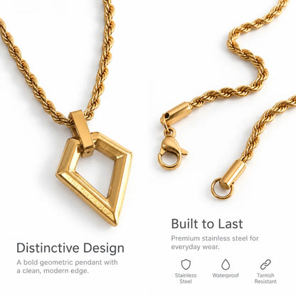 kite shape pendant necklace rope chain product details