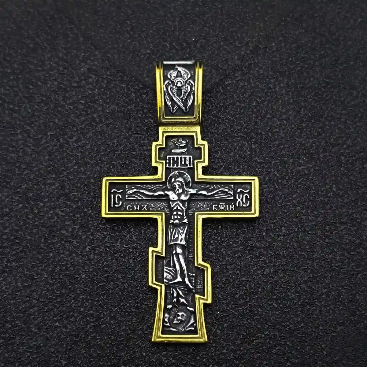 Orthodox Cross Necklace Gold Pendant Only Byzantine Crucifix Accessories