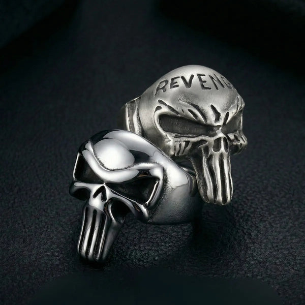 NWO パニッシャー　スカルリング　BOUNTY HUNTER Punisher Skull Ring | Biker Jewelry