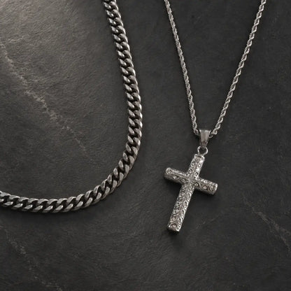 rhinestone latin cross necklace layered set birds eye display