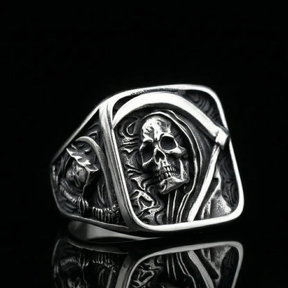 Scythe Ring Style A Grim Reaper Skull Gothic Jewelry