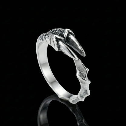 Silver Dragon Claw Ring single talon