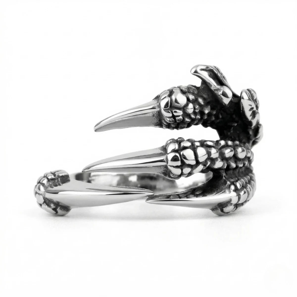 Silver Dragon Claw Ring Style A complex