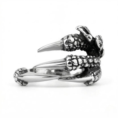 Silver Dragon Claw Ring Style A complex
