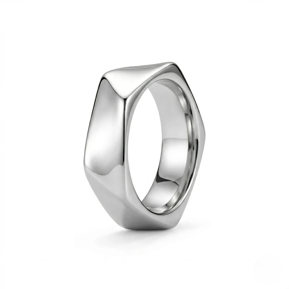 Silver Pentagon Ring