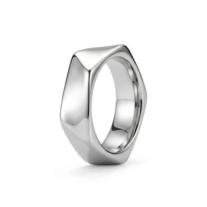 Silver Pentagon Ring