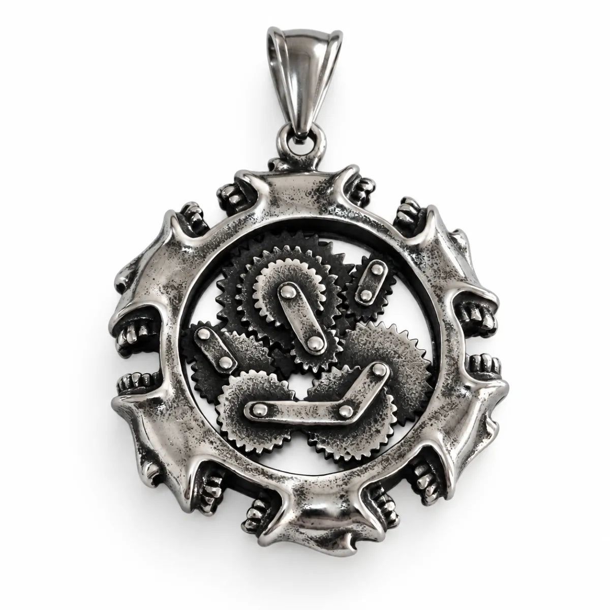 Steampunk Gear Necklace Pendant Only