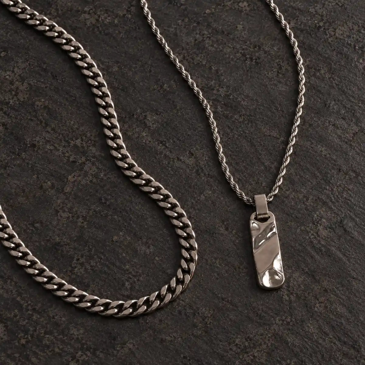 textured bar necklace layered set birds eye display