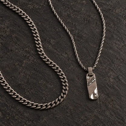 textured bar necklace layered set birds eye display