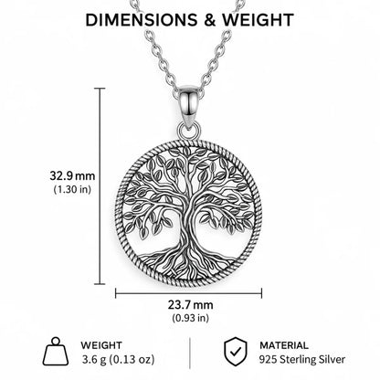 tree of life necklace rope border dimensions and weight