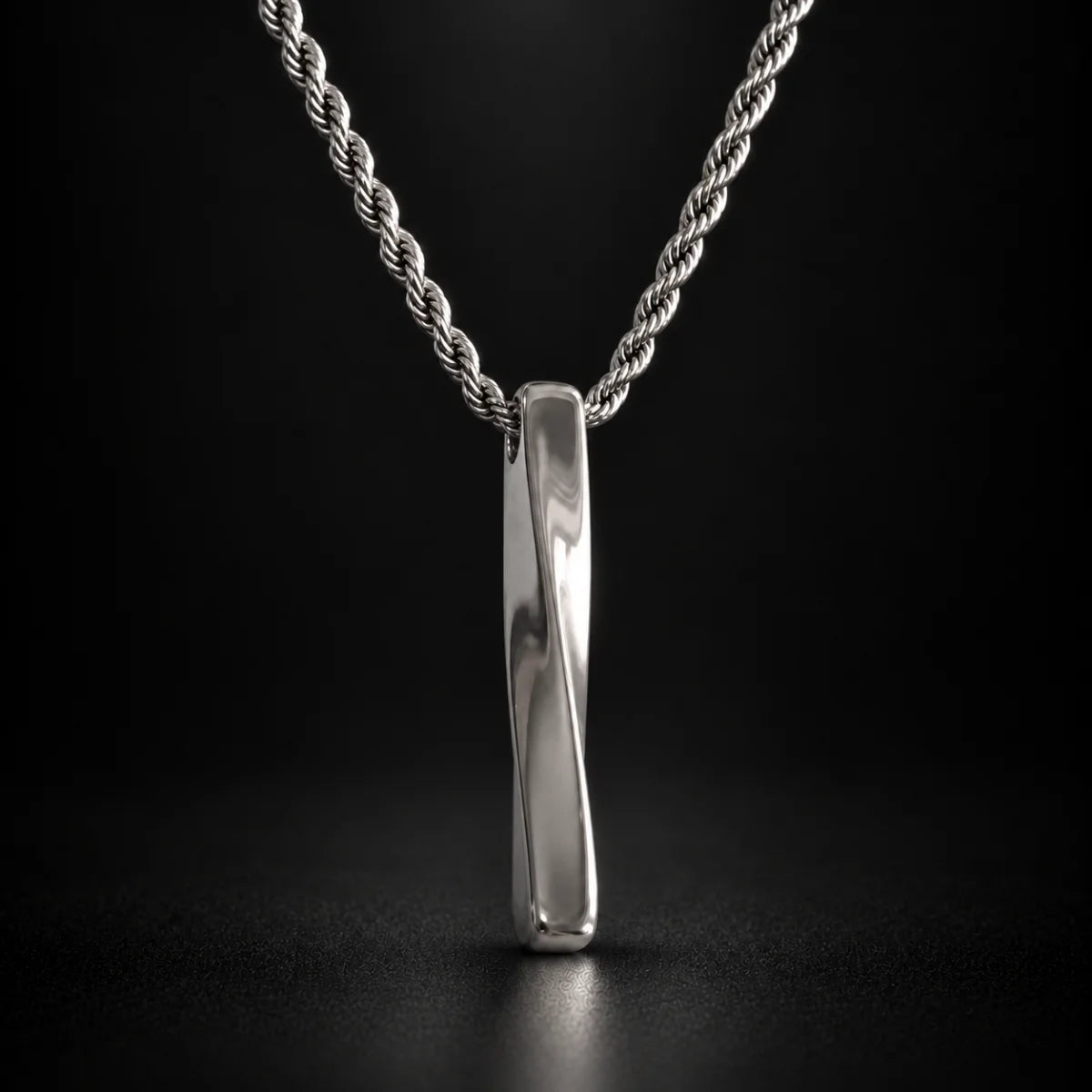 twist bar necklace black background hero