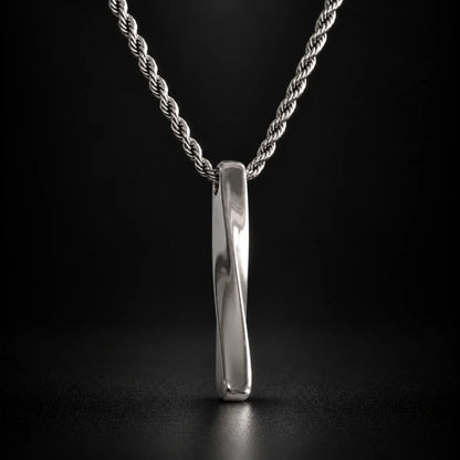 twist bar necklace black background hero