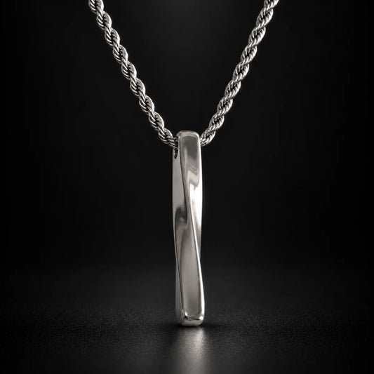 twist bar necklace black background hero