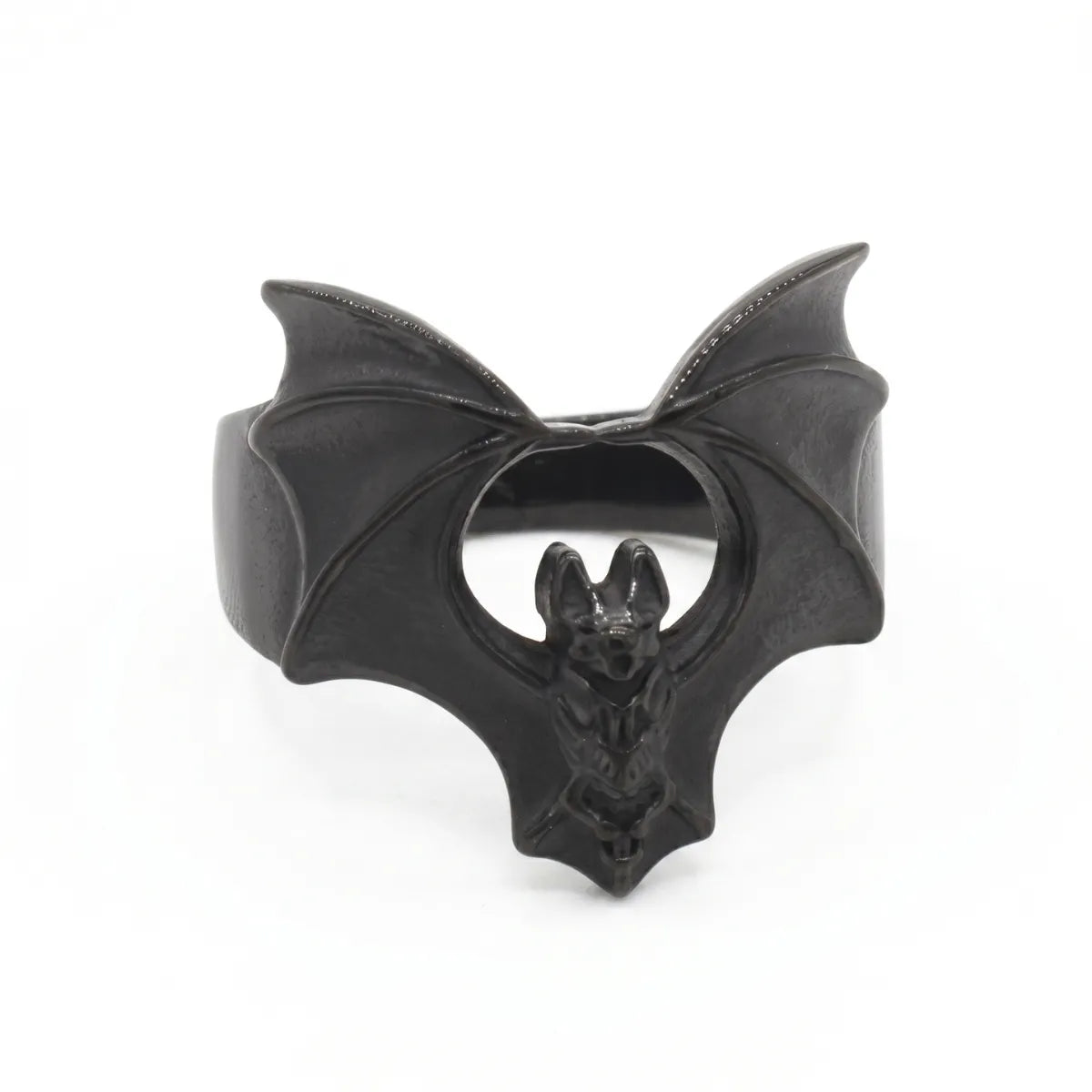 Vampire Bat Ring Black White Background Dark Aesthetic Animal Jewelry